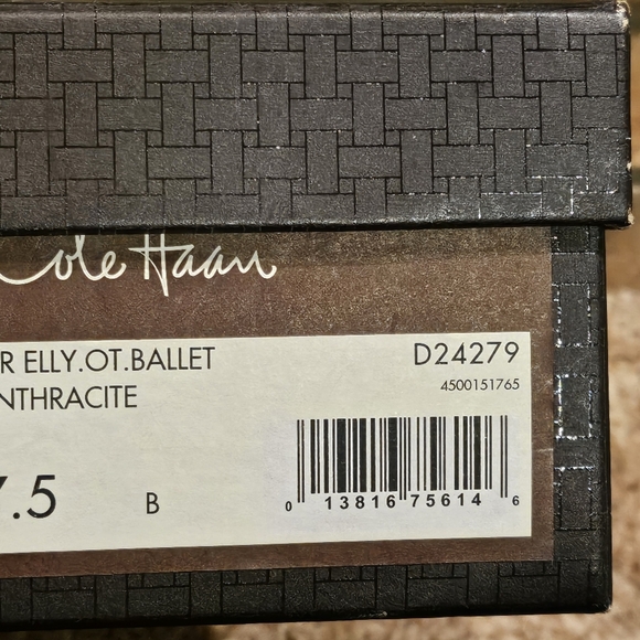 Cole Haan Air Elly OT Ballet Wedge Flats Silver Metallic Sz 7.6 #D24279 - Picture 8 of 11